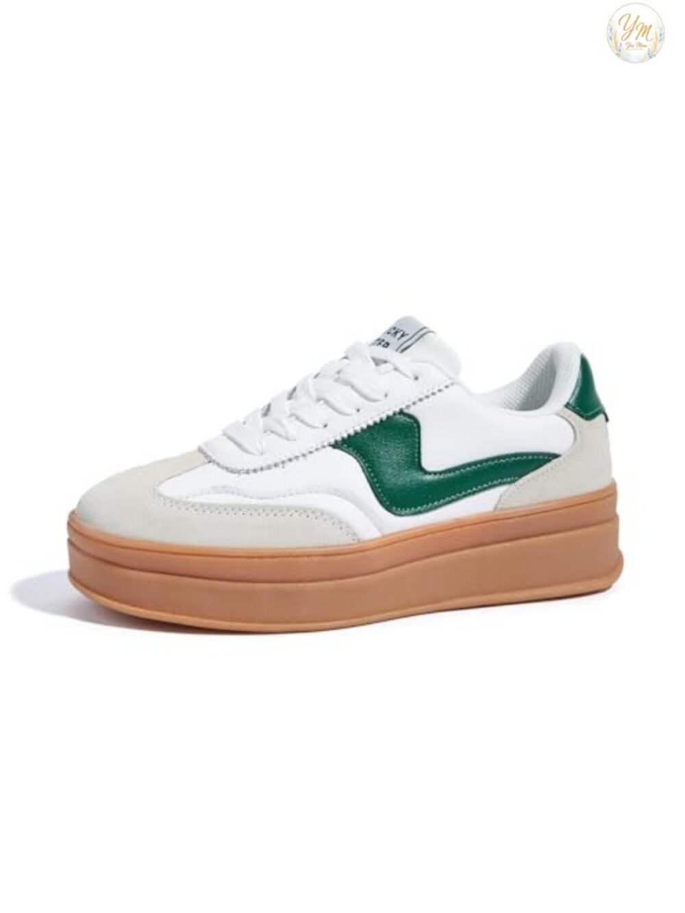 Platform Fashion Sneakers Thick Sole Genuine Leather Suede Lace-Up Casual